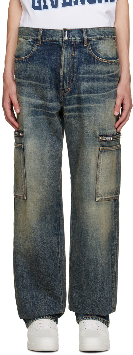 Givenchy Blue Zip Jeans Givenchy