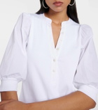 Veronica Beard Coralee puff-sleeve cotton-blend top