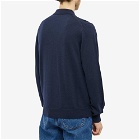 Fred Perry Authentic Men's Long Sleeve Knit Polo Shirt in Navy