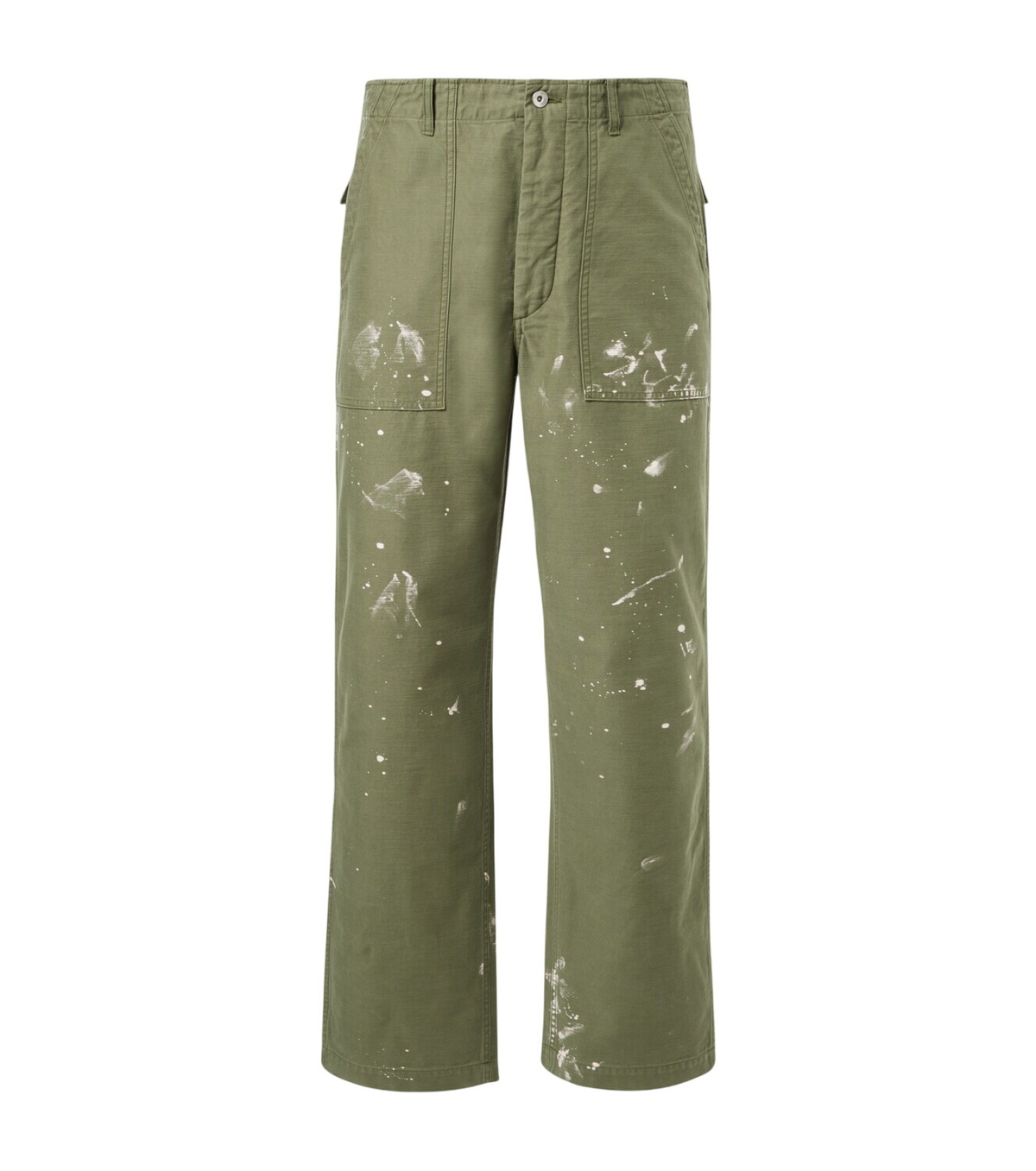 AURALEE Khaki Light Cotton Wool Viyella Cargo Pants Auralee