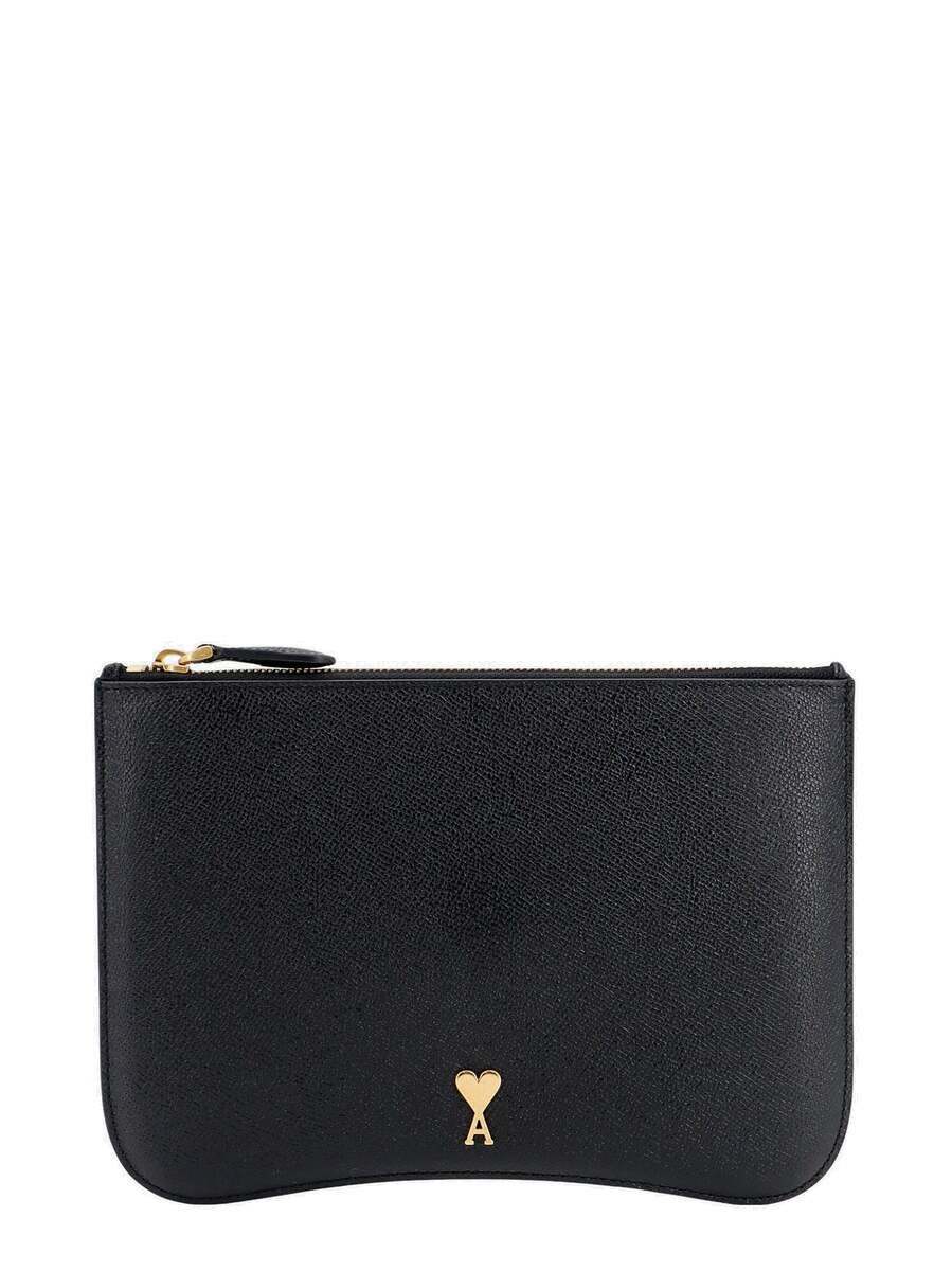 ★TOUT Y EST★ Ami Ami Camo Clutch 12459478 Ami Paris Leather clutch with logo detail and zip | The