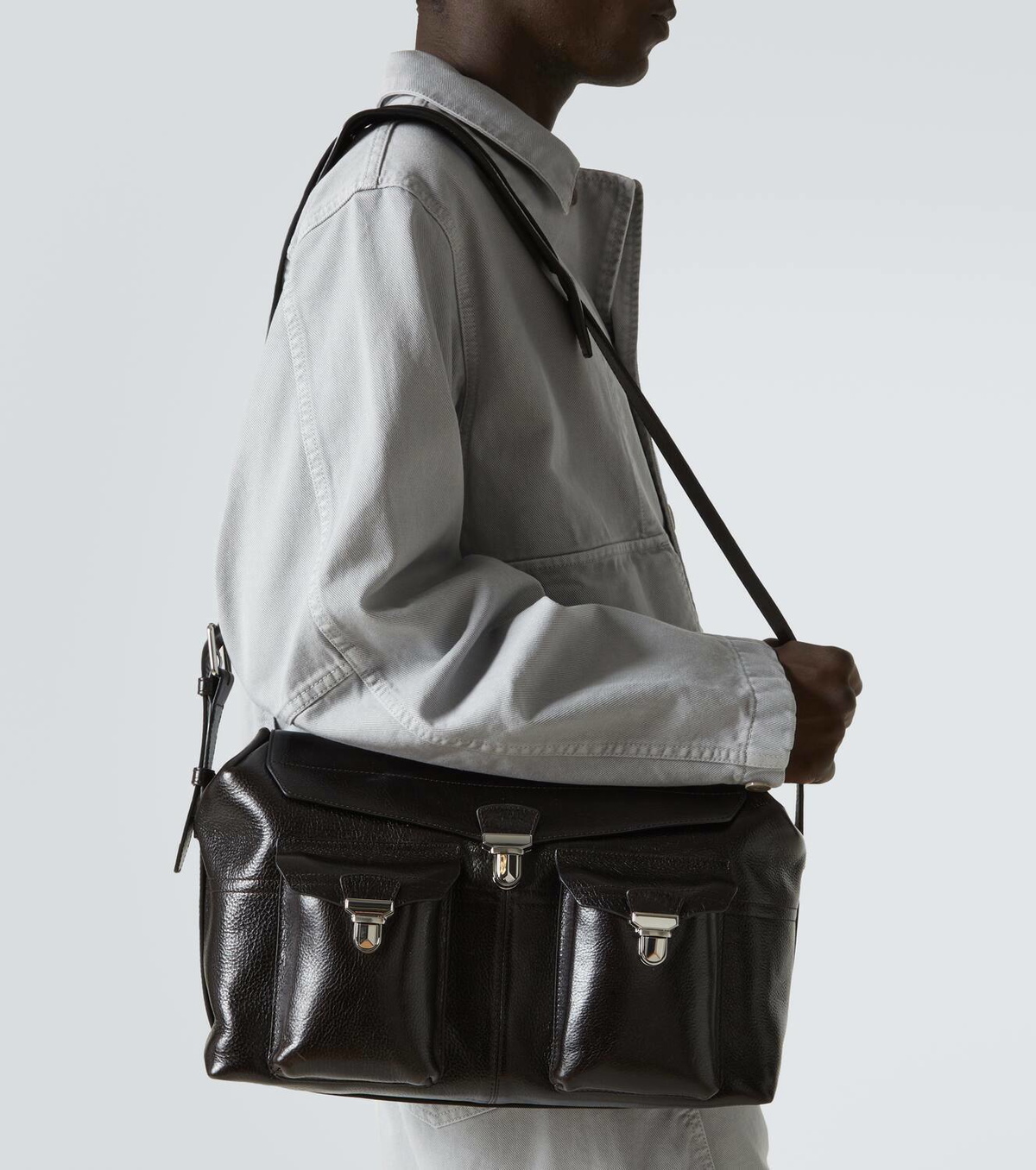 Lemaire Week-end Gear leather shoulder bag Lemaire