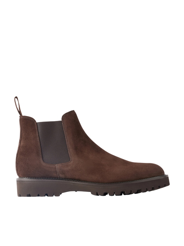 Photo: John Lobb - Lawry New Standard Suede Chelsea Boots - Brown