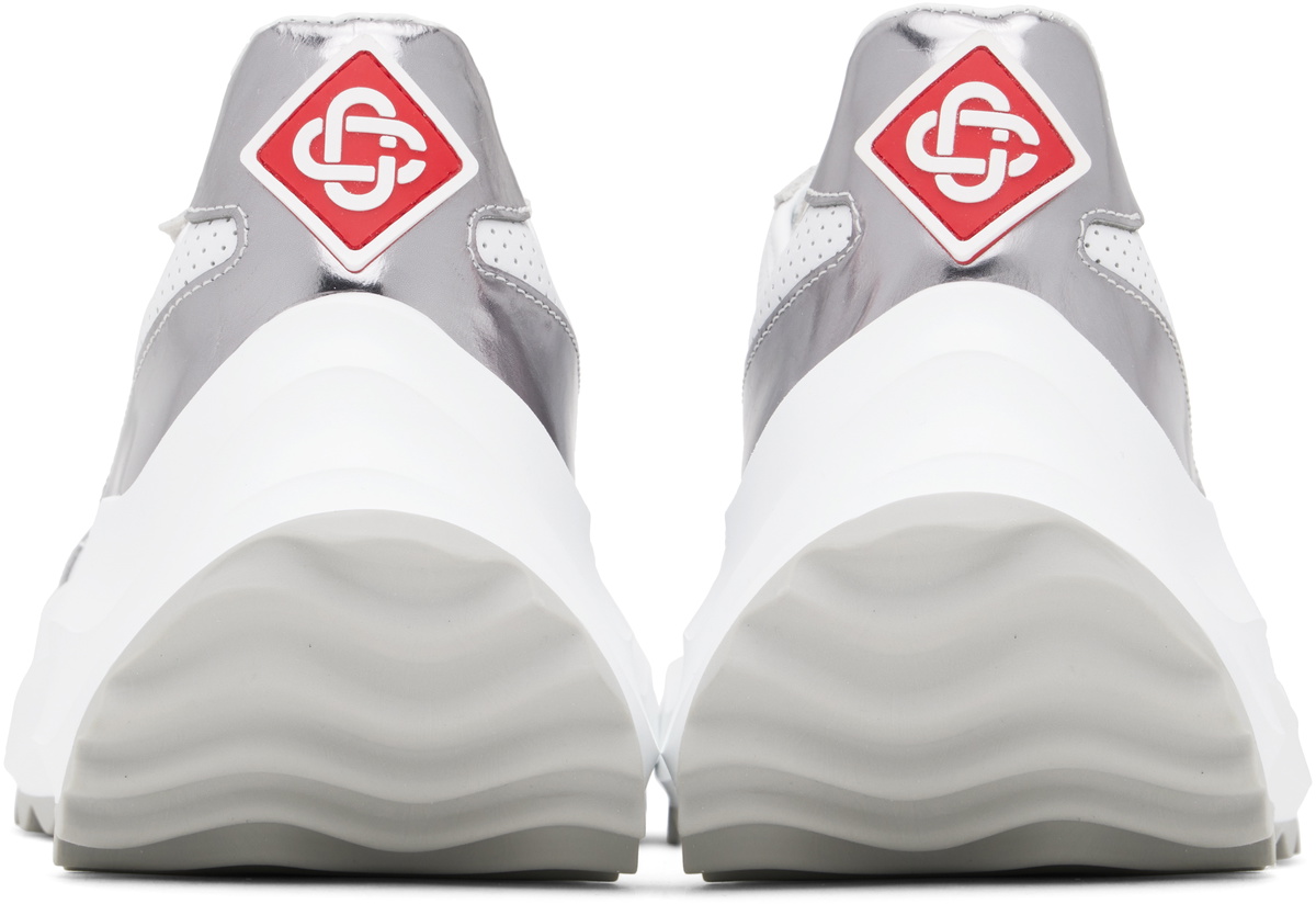 Casablanca White & Silver Atlantis Sneakers