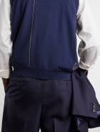 John Smedley - Bill Nighy Merino Wool Vest - Blue