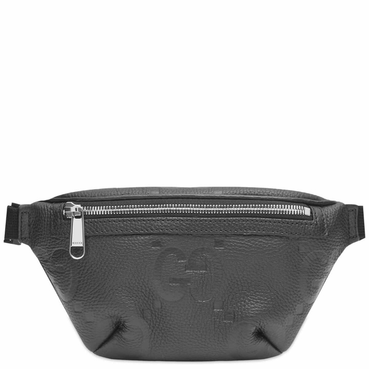 Photo: Gucci Men's Embossed GG Leather Waist Bag in Black