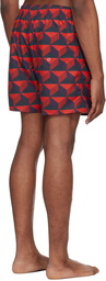 Lacoste Red Robert George Print Swim Shorts