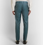 Paul Smith - Teal Soho Slim-Fit Sharkskin Wool Suit Trousers - Blue