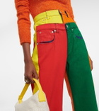 Loewe Colorblock patchwork wide-leg jeans