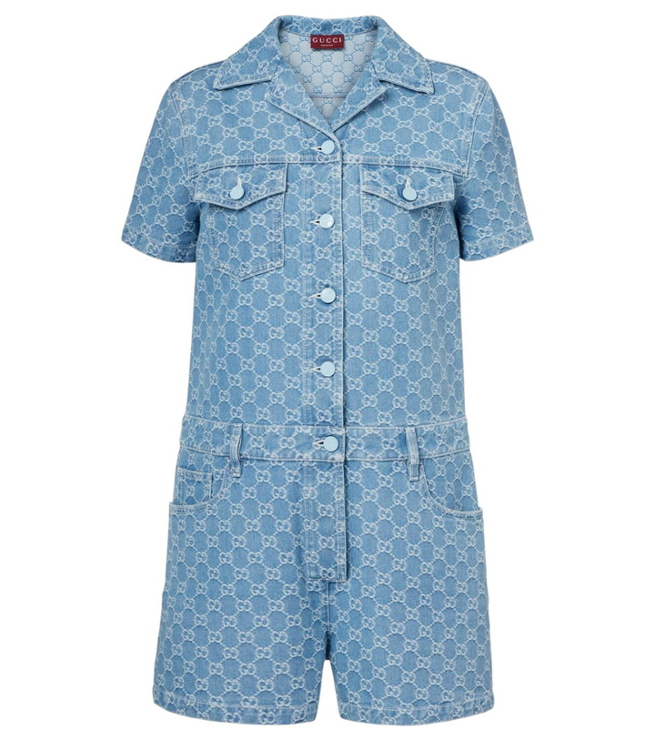 Photo: Gucci GG denim jacquard romper
