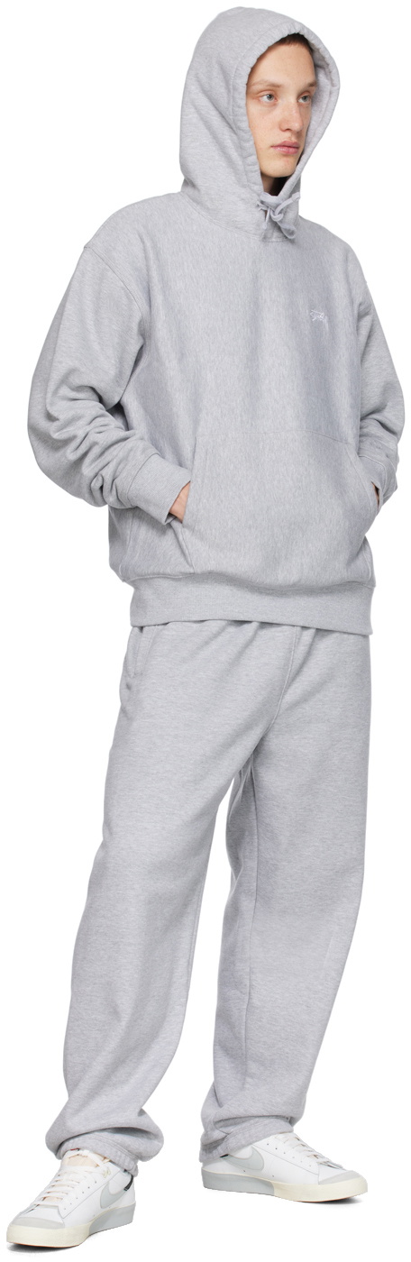 Stüssy Gray Embroidered Sweatpants