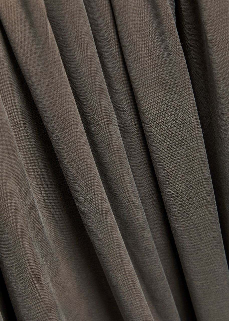 Aya Muse Alyve Scarf-effect Brushed Jersey Maxi Dress Chocolate