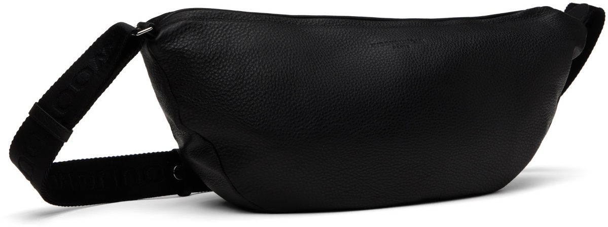 WOOYOUNGMI Black Leather Moon Bag