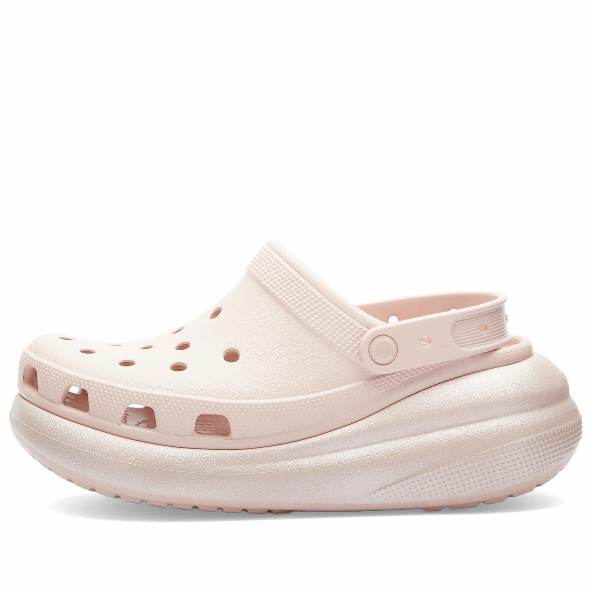Crocs Classic Crush Shimmer Clog in Pink Clay