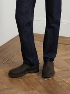 Loro Piana - Dover Walk Brushed-Leather Chelsea Boots - Brown