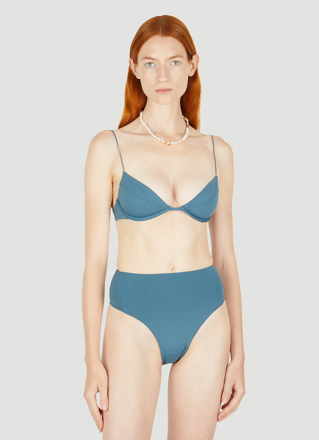 Ziah Fine Strap Almond Bikini Top