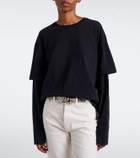 Agolde Lois layered cotton jersey T-shirt