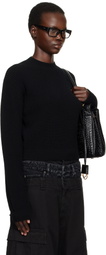 Balenciaga Black Cropped Wool Sweater
