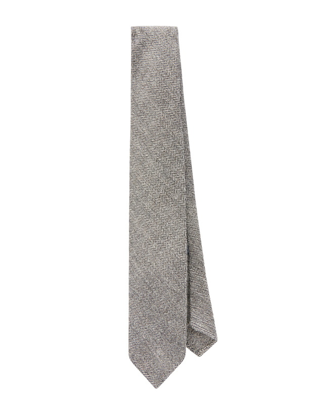 Photo: Drake's - 7cm Herringbone Shetland Wool-Twill Tie - Gray