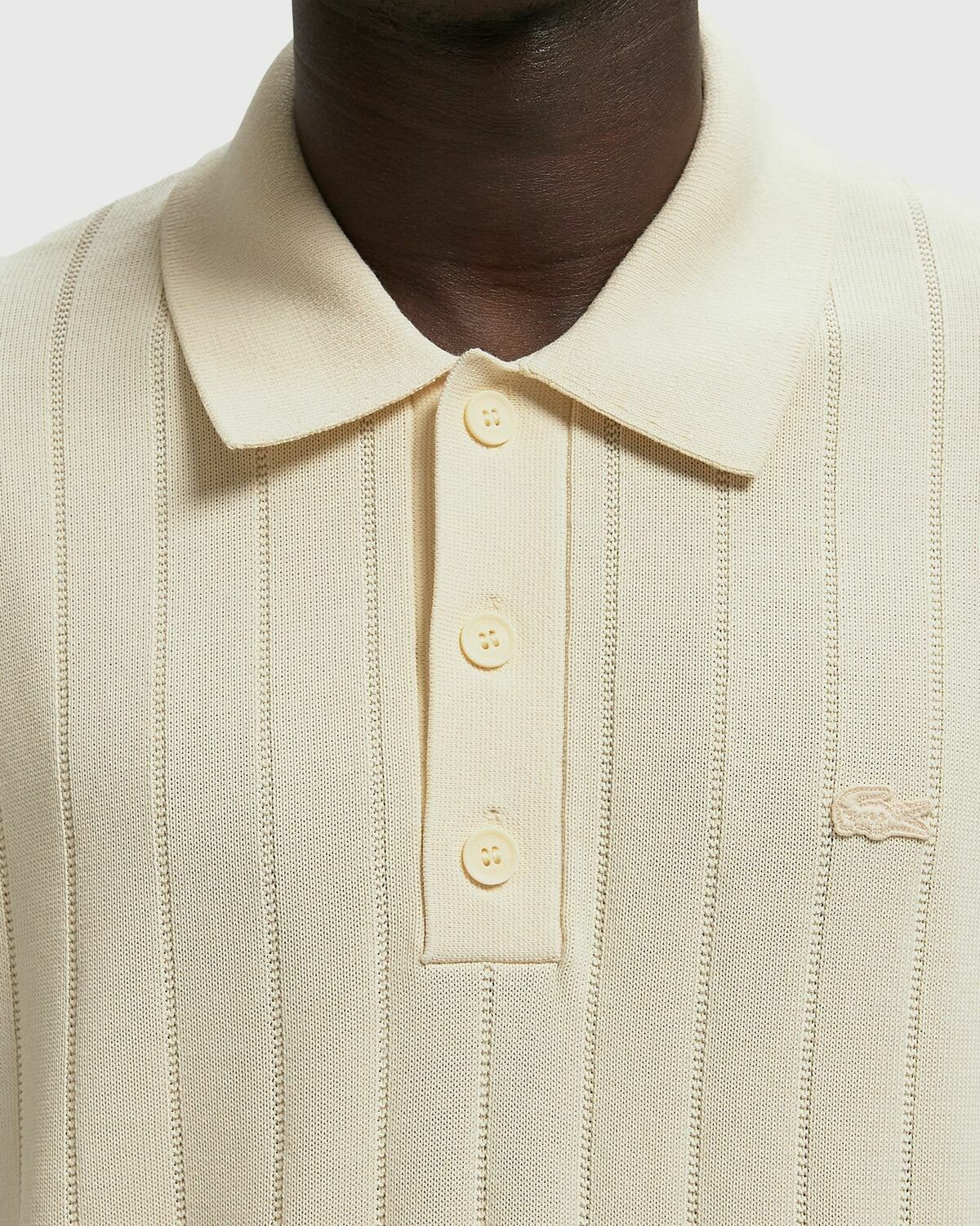 Fluid Ribbed Knit Polo Collar Sweater