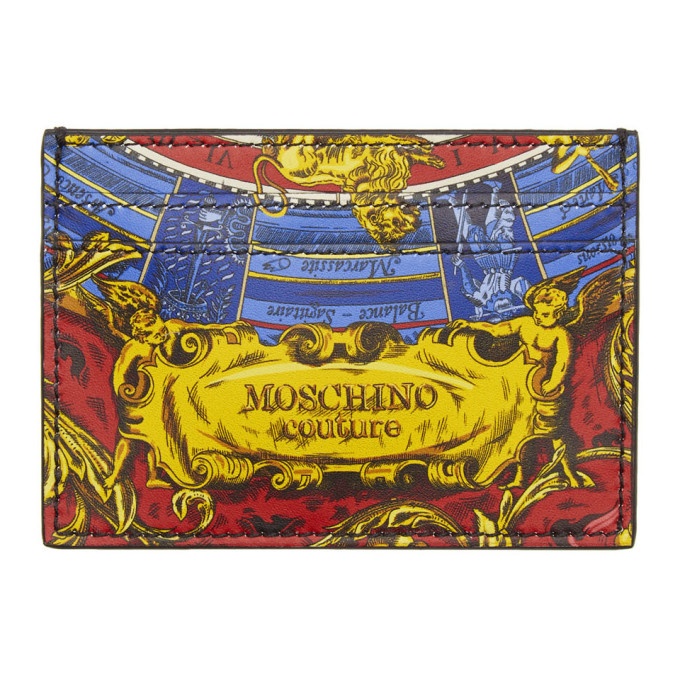Photo: Moschino Multicolor Printed Card Holder
