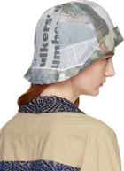 Serapis Multicolor Newspaper Cuts Bucket Hat