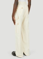 Drawstring Cargo Pants in Cream