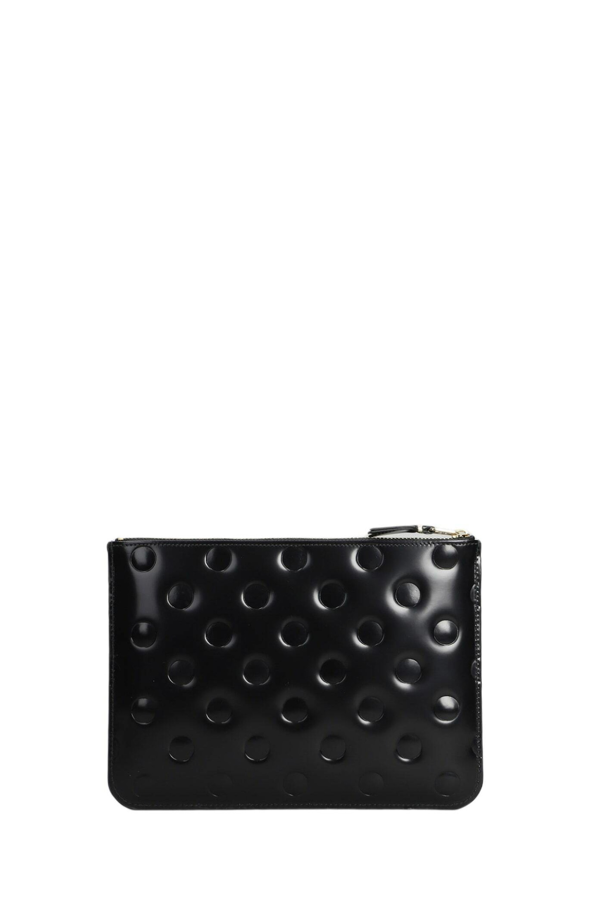 Comme des Garçons Wallet Clutch In Black Leather