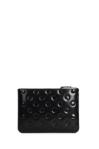 Comme des Garçons Wallet Clutch In Black Leather