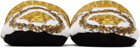 Versace White & Black I Heart Baroque Slippers