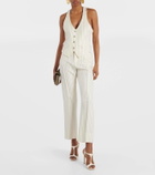 Tom Ford Pinstripe wool and silk-blend vest