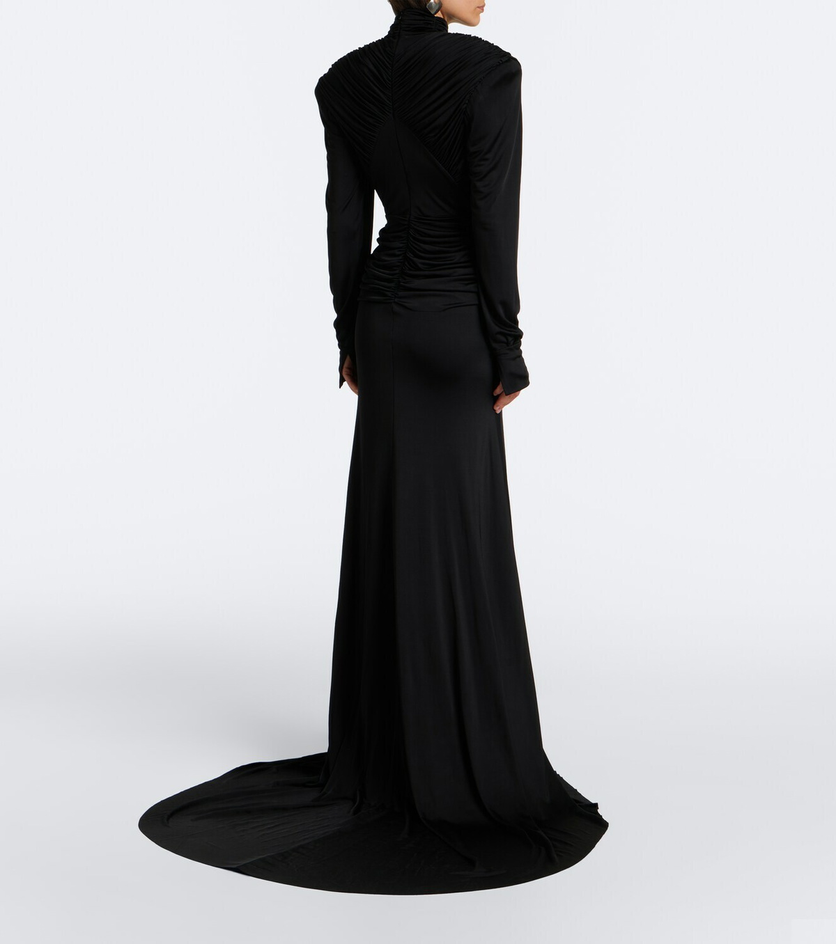 David Koma Cutout ruched jersey gown