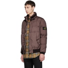 Stone Island Pink Down Bomber Jacket