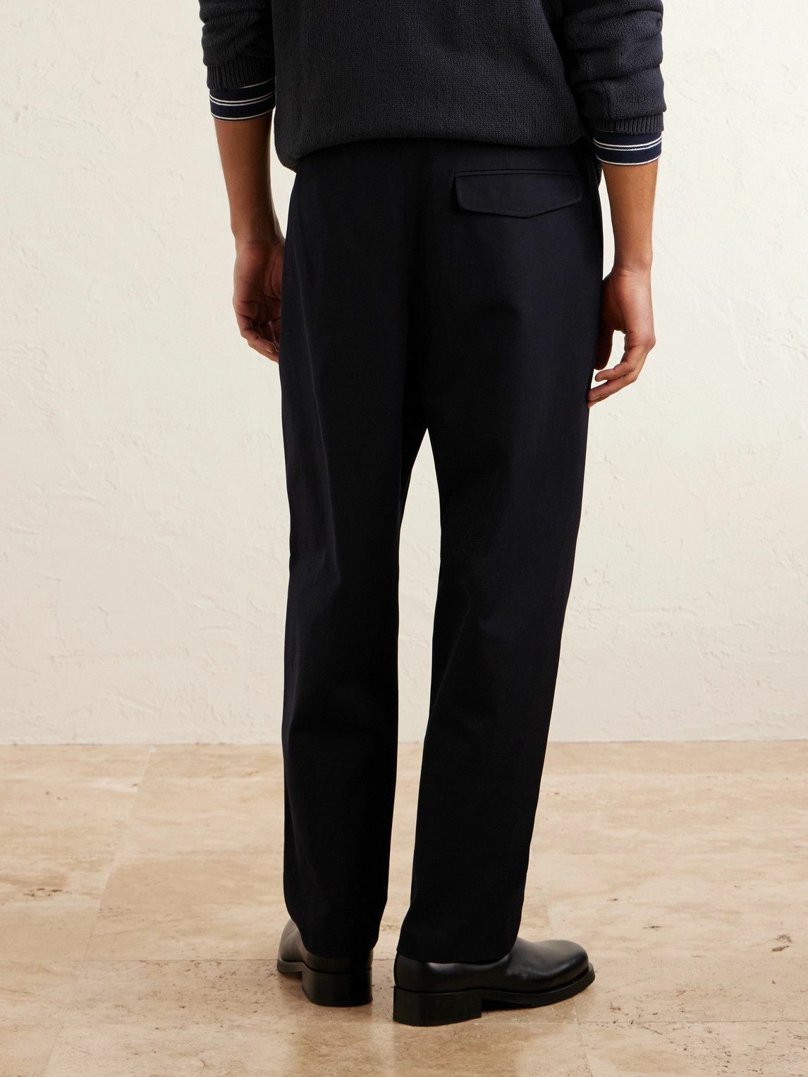 A.P.C. - Renato Straight-Leg Pleated Twill Trousers - Blue