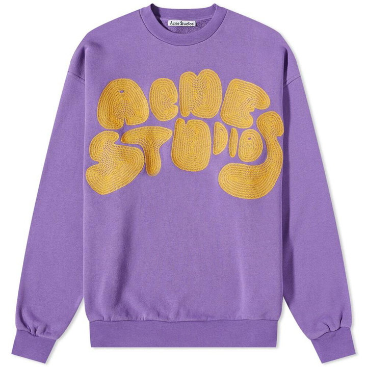 Photo: Acne Studios Fyre Bubble Logo Crew Sweat