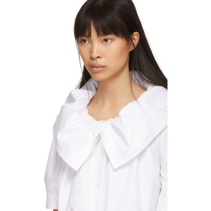 Ovelia Transtoto White Neck Tie Shirt
