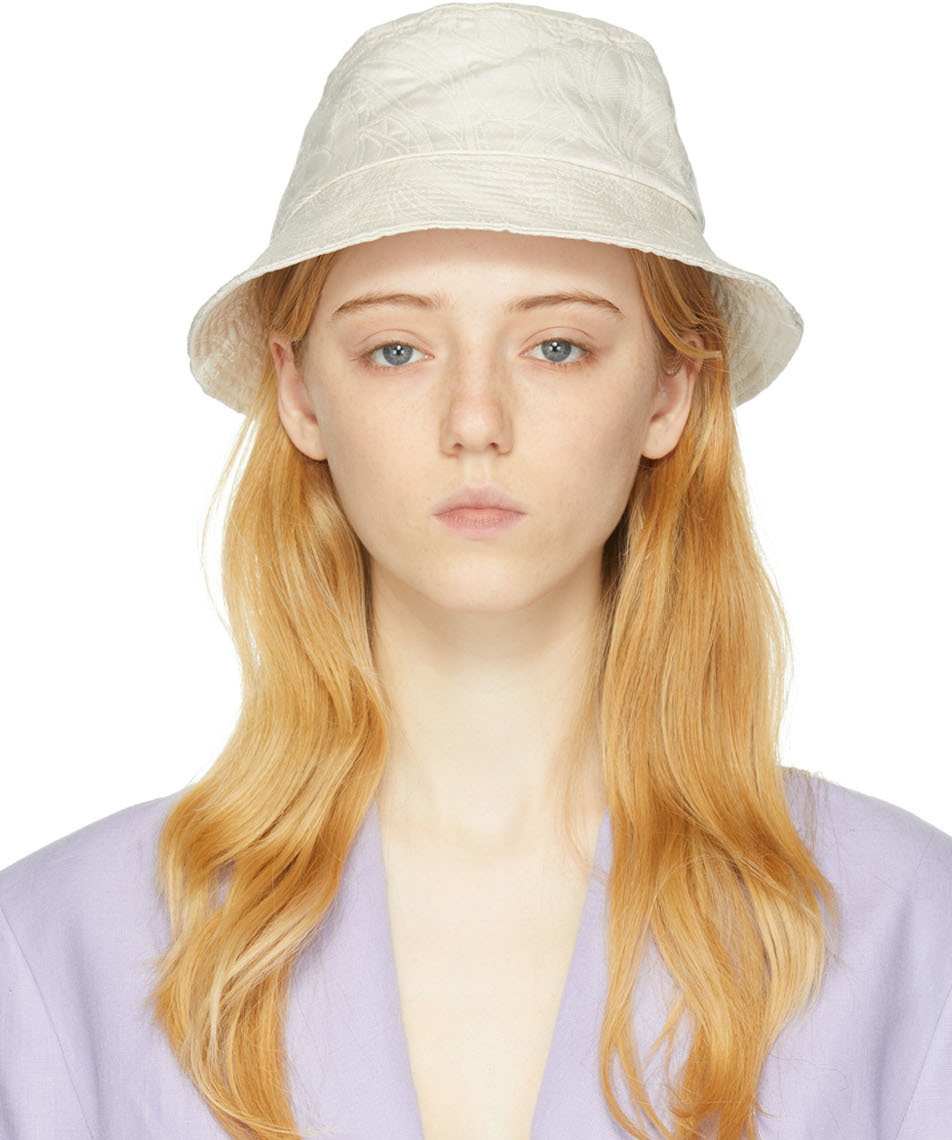 Stine Goya Off-White Merina Bucket Hat Stine Goya