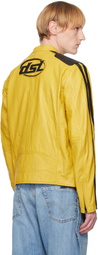 Diesel Yellow L-Pop Leather Jacket