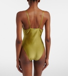 Adriana Degreas Belted embellished swimsuit