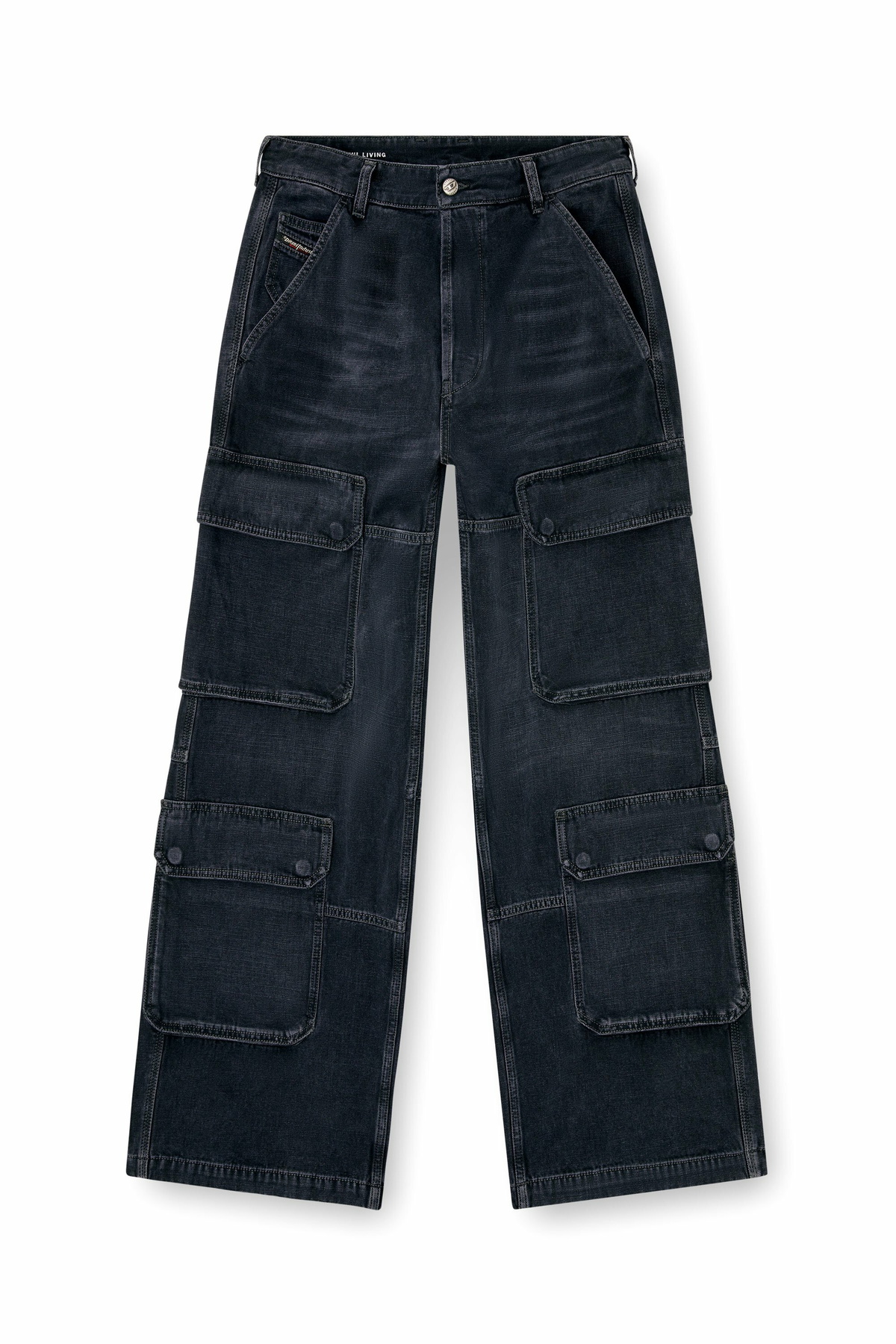 DIESEL Relaxed Jeans - D-Touch デニム カーゴ Diesel Relaxed Jeans - D-Touch - Jeans Mens in Black Diesel