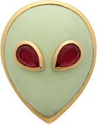 Alina Abegg SSENSE Exclusive Green & Pink Alien Ring