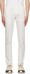 ZEGNA White Zip Trousers