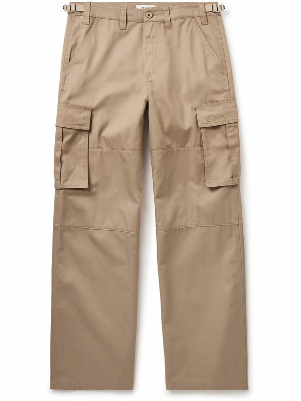 Photo: CELINE - Straight-Leg Twill Cargo Trousers - Neutrals