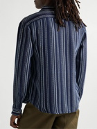 Corridor - Sky Captain Striped Cotton-Jacquard Shirt - Blue