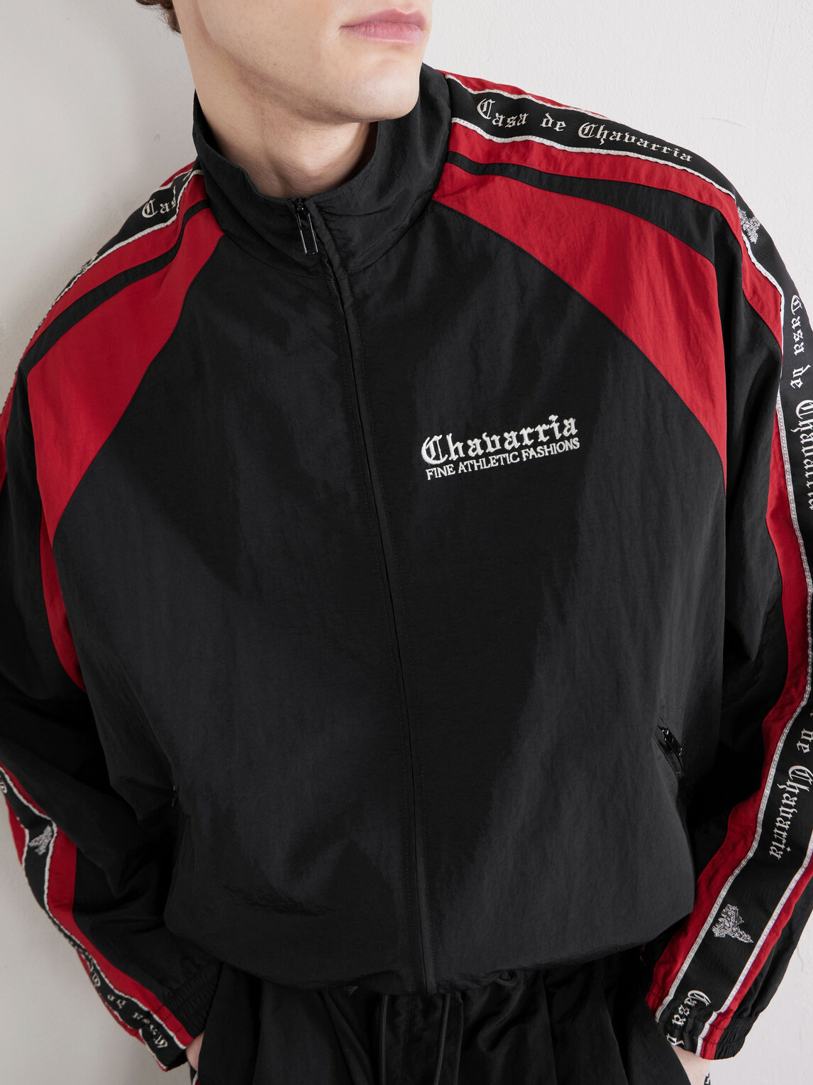 Willy Chavarria - Casa De Chavarria Logo-Detailed Shell Jacket - Black