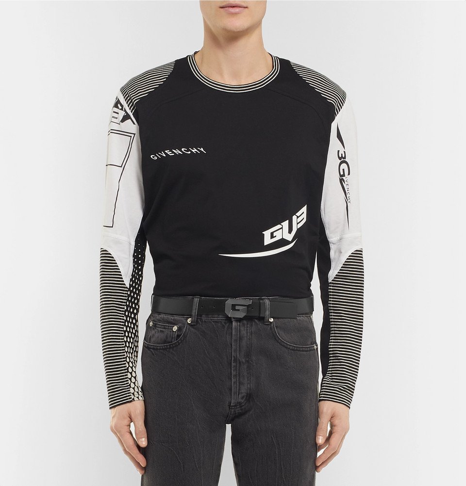 Givenchy - 3cm Black Textured-Leather Belt - Men - Black
