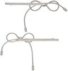 Marland Backus SSENSE Exclusive Silver Bow Hair Pins