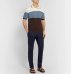 Altea - Colour-Block Cotton Polo Shirt - Blue