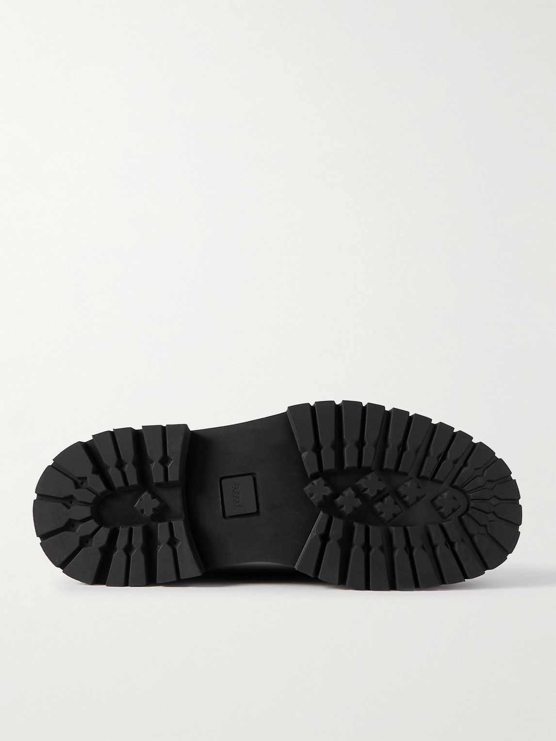 AMI PARIS - Textured-Leather Derby Shoes - Black AMI