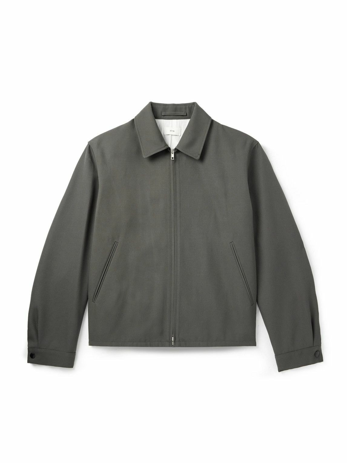 ATON - Wool-Twill Harrington Jacket - Green ATON